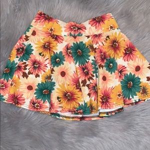 Floral skirt.